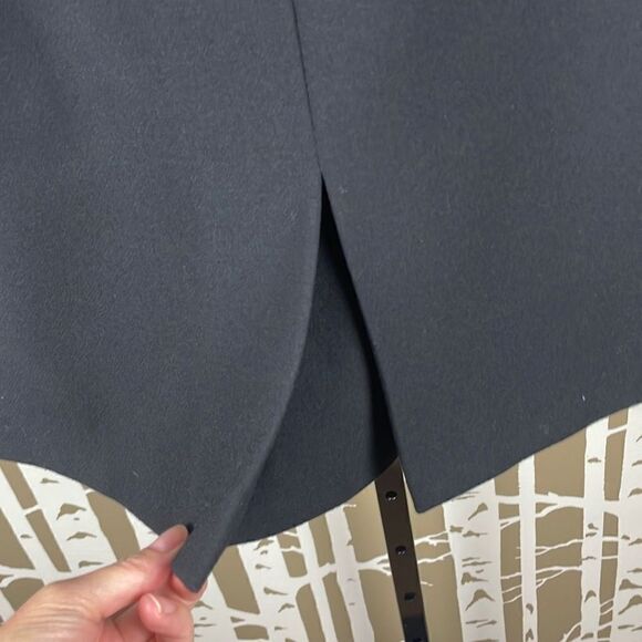 Valentino Miss V 90s 100% Wool Midi Pencil Skirt 38 Black - Picture 7 of 10